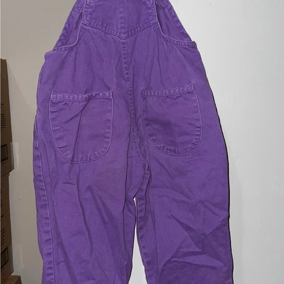 Disney Purple Kids Overalls with Tigger Embroidery - Picture 3 of 6